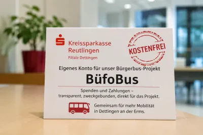 Eigene Bankverbindung für den BüfoBus – mit Unterstützung der Kreissparkasse Reutlingen
